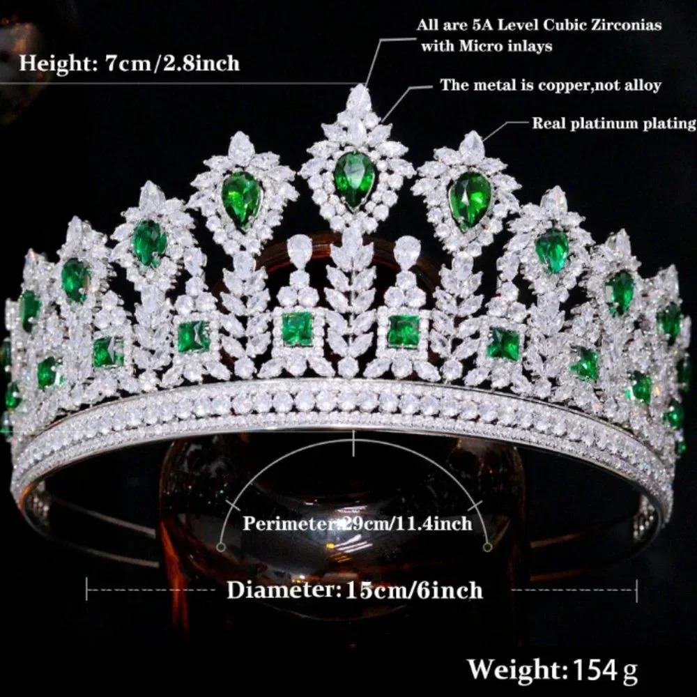 7pc One-Of-A-Kind Bridal Tiara Set for Weddings - Picture 11 of 17